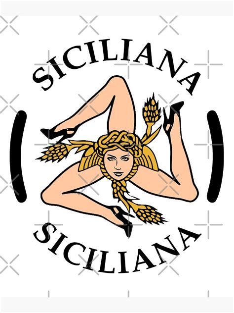 Siciliana Triskelion In Black Cool Sicily And Sicilian Culture