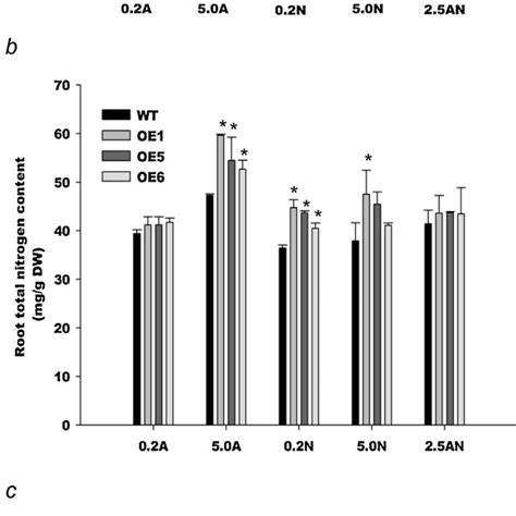 Plant Total Nitrogen Content And Nitrogen Accumulation Of Wt And