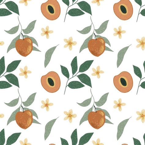 Premium Vector Vector Abstract Cute Hand Drawn Illustration With Peaches