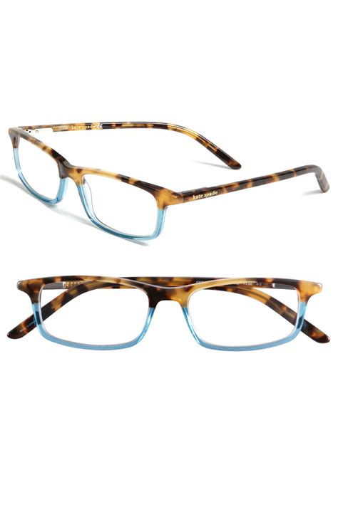 Kate Spade Jodie 48mm Reading Glasses Havana Teal In Multicolor Havana Teal Lyst