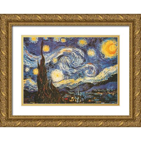 Van Gogh Vincent X Gold Ornate Wood Framed With Double Matting