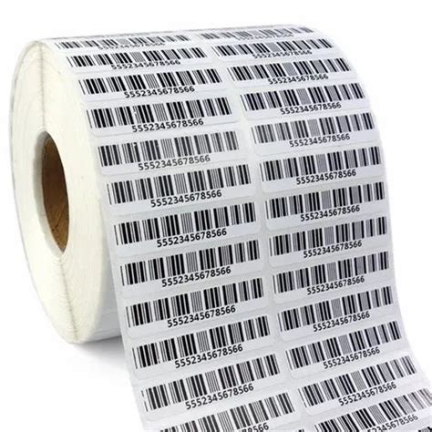 Printed Paper White Barcode Labels For Barcode Printing Packaging