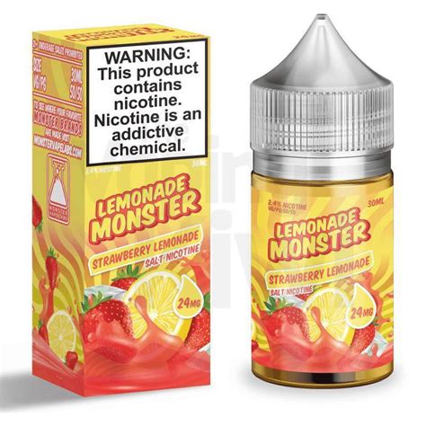 Strawberry Aka Strawberry Lemonade • Lemonade Monster • Nic Salts The