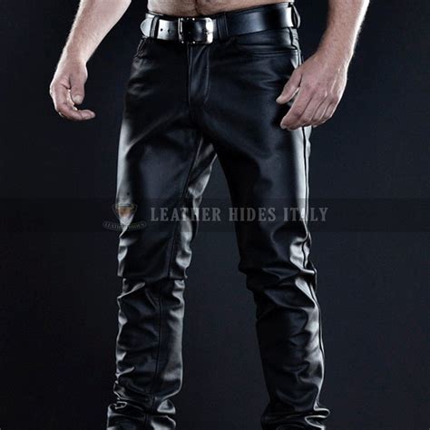 Pant Trousers For Men Trouser Bottoms Real Leather Leather Pants Genuine Leather Quilted