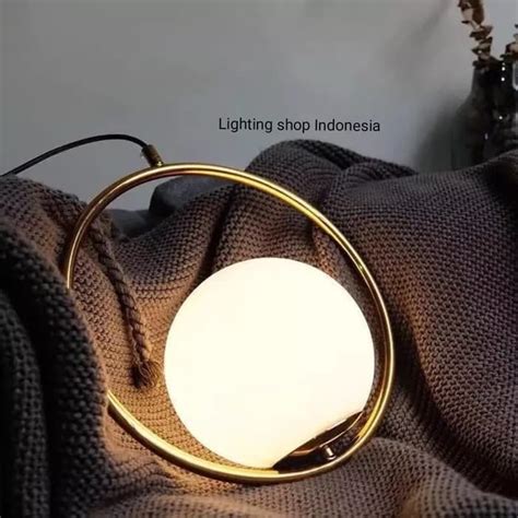 Jual L Lampu Gantung Gold Bola Kaca Susu Modern Decor Minimalis