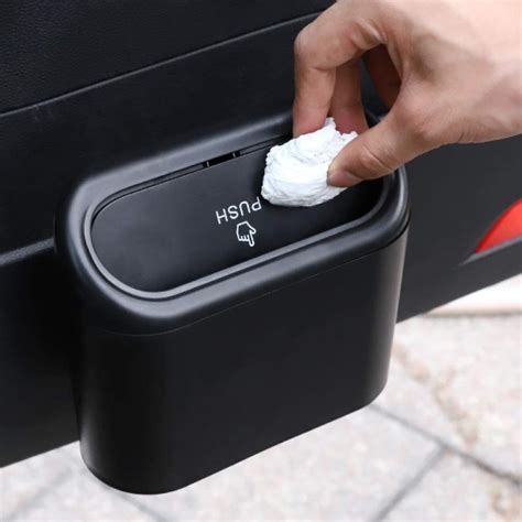 Car Trash Bin With Lid Multipurpose Can Mini Leak Proof