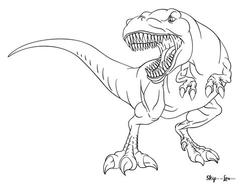 T Rex Coloring Pages For Kids