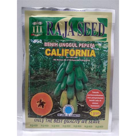 Jual Benih Pepaya California Raja Seed 1 Gram Shopee Indonesia