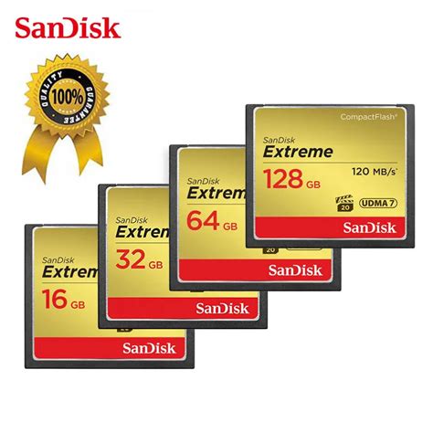 Sandisk Tarjeta De Memoria Extreme CompactFlash 32GB 64GB 128GB CF