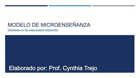 Modelo De Microense Anza Ppt