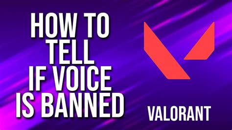 How To Tell If Voice Is Banned Valorant Tutorial Youtube