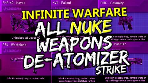 All Nuke Variants Weapons In Infinite Warfare De Atomizer Guns Youtube