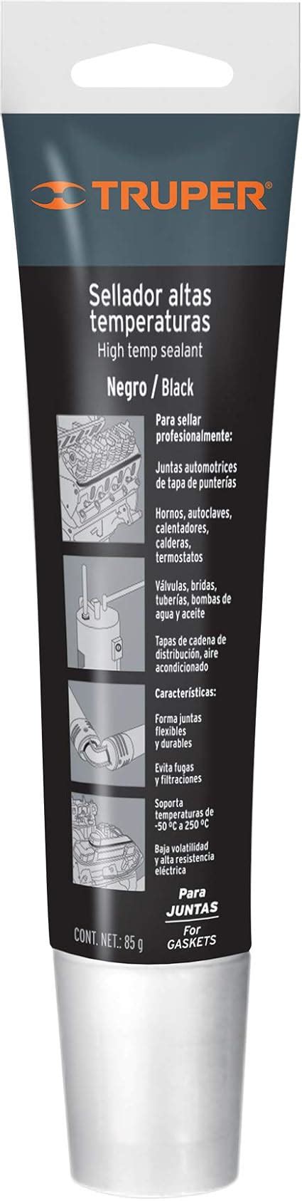 Truper ALTE N Sellador para altas temperaturas silicón negro 85 gr