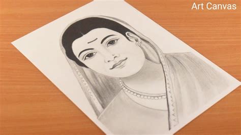 Savitribai Phule Drawing With Pencil Sketch Step By Step Drawing