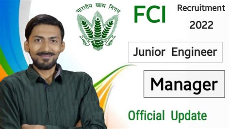 FCI Recruitment 2022 BE BTech Diploma Junior Engineer Management