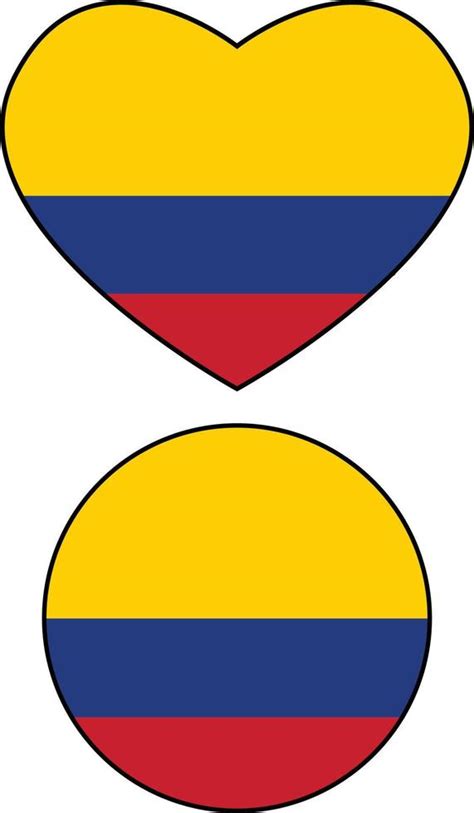 Vector De Bandera Circular De Colombia Sobre Fondo Blanco Bandera Del