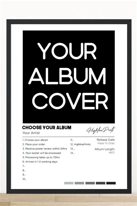 Choose Your Own Album Poster Personalised Album Cover Poster Etsy Uk