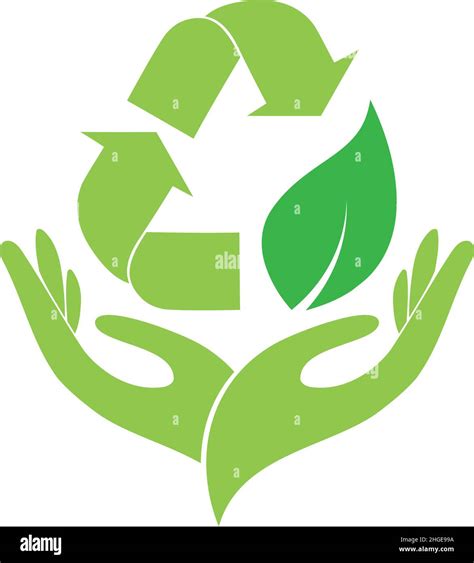 Recycling Pfeile Blatt Recycling Und Umwelt Logo Symbol Stock