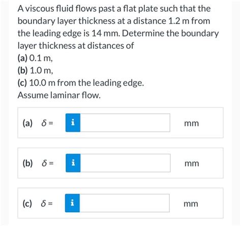 Solved A Viscous Fluid Flows Past A Flat Plate Such That The Chegg