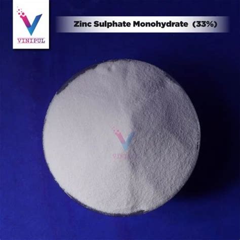 White 99 Zinc Sulphate Monohydrate 33 Powder Packaging Size 50