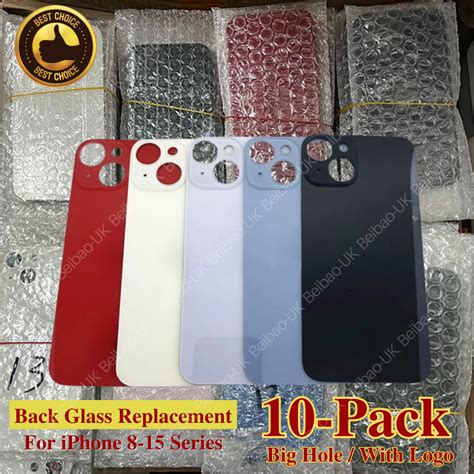 Lot Of X Big Hole Back Glass Cover Replacement For Iphone