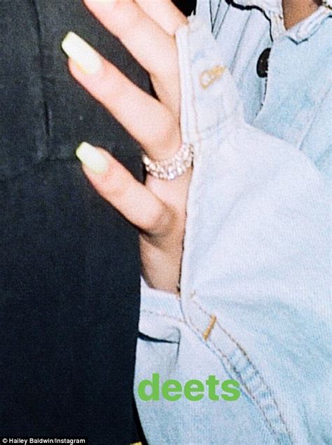 Hailey Baldwin Shares Close Up Of Diamond Wedding Band On Instagram