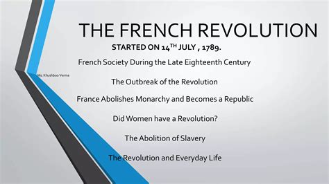 The French Revolution PPT