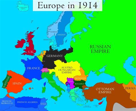 Europe In At The Beginning Of The World War Maps On The Web