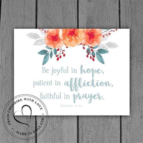 Amazon Be Joyful In Hope Patient In Affliction Faithful In