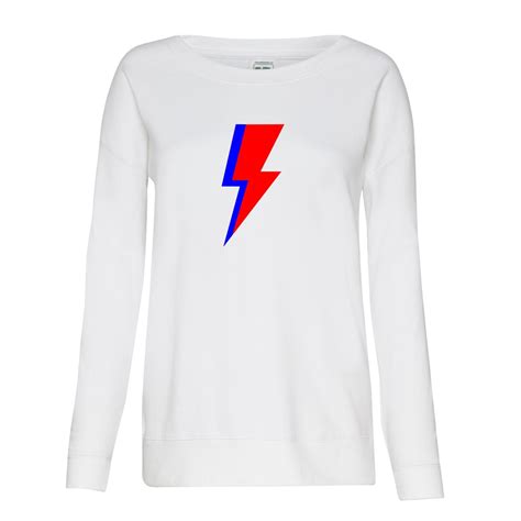 Lightning Bolt David Bowie Inspired Sweatshirt Ladies Etsy