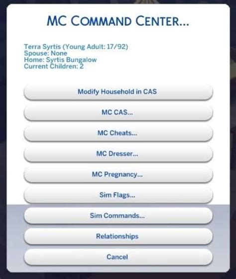 Sims 4 mc command center not showing up - lodfinger