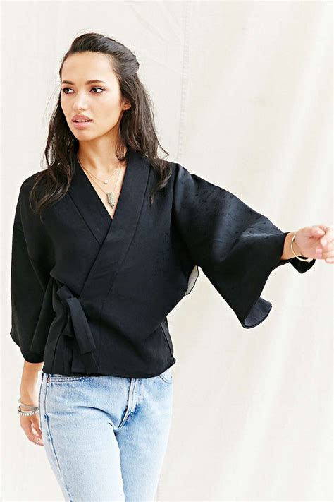 Urban Renewal Recycled Wrap Tie Kimono Jacket Urban Outfitters