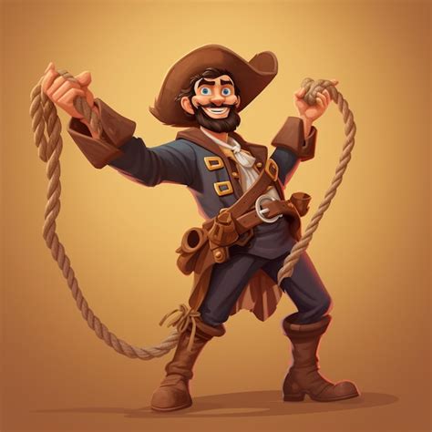 Personagem De Desenho Animado Pirata Foto Premium