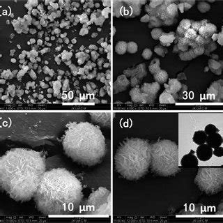 Images Of Sem A D And Tem D Of The Product Obtained Sample