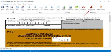 Wysyłanie deklaracji PIT przez e Deklaracje TaxMachine dokumentacja