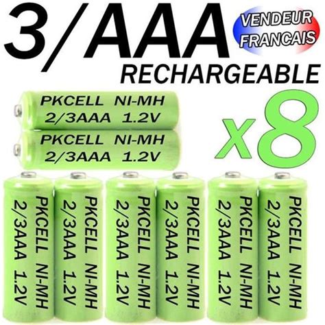 Pile Accu Batterie Aaa Rechargeable Mah V Nimh Ni Mh Pkcell