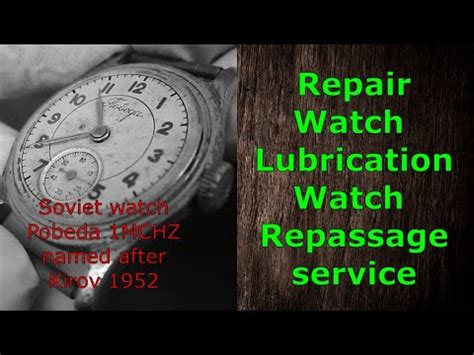 Repair Vintage Watch Pobeda Lubrication Soviet Watch Movement Repassage