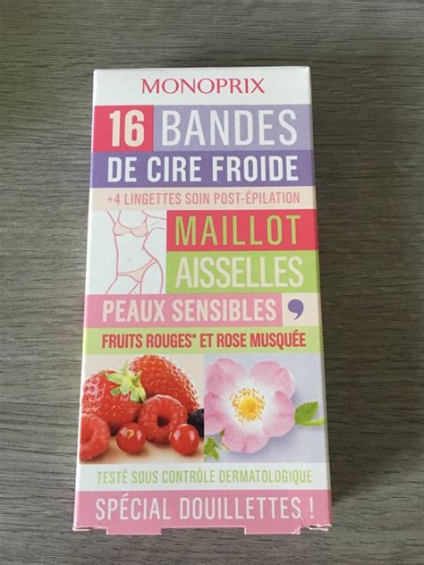 Monoprix Bandes De Cire Froide Maillot Aisselles Peaux Sensibles La