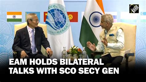 Eam Jaishankar Holds Bilateral Talks With Sco Secretary General Zhang