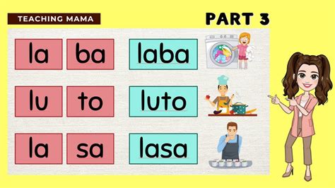 Mga Salitang May Tatlong Pantig Part Unang Hakbang Sa Pagbasa Hot Sex