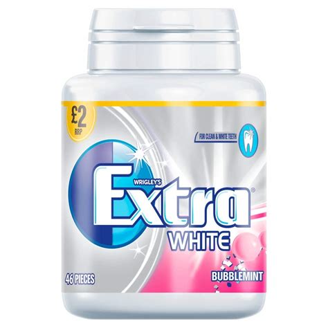 Wrigley S Extra White Bubblemint Sugar Free Chewing Gum 46 Pieces 2 26