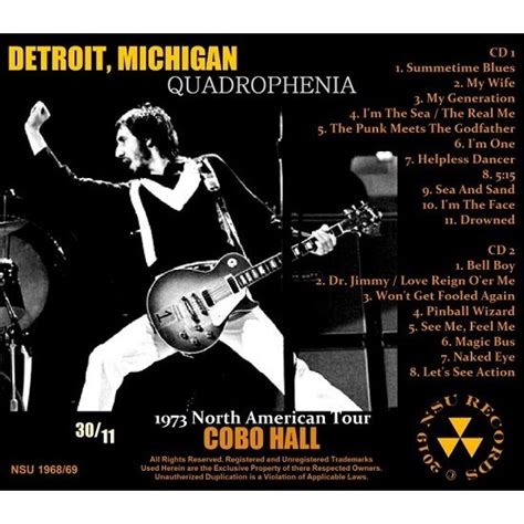 Live Cobo Hall In Detroit 1973 Nov 30th Ltd 2 Cd De The Who Cd X 2 Con Zorro800 Ref119663326