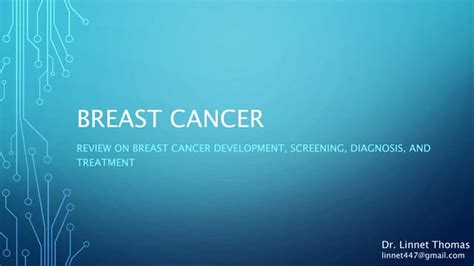 Overview Of Breast Cancer Screening And Diagnosis Ppt