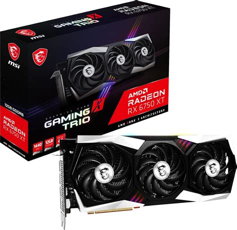 MSI Radeon RX 6750 XT GAMING X TRIO 12G Grafikkarte - AMD RX 6750 XT ...