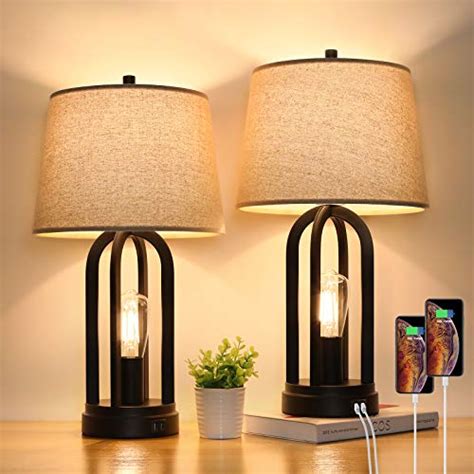 Touch Bedside Table Lamps With Rotary Switch Set Of Way Dimmable