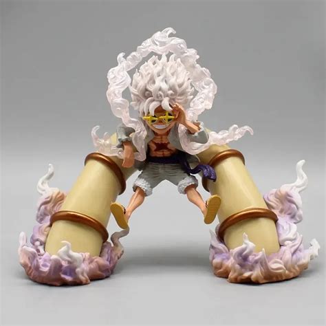 Estátua Monkey D Luffy Gear 5 Five Deus do Sol Nika One Piece 13cm