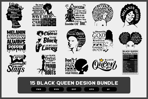 Black Queen Design Bundle Melanin Queen Design Bundle Svg Crella