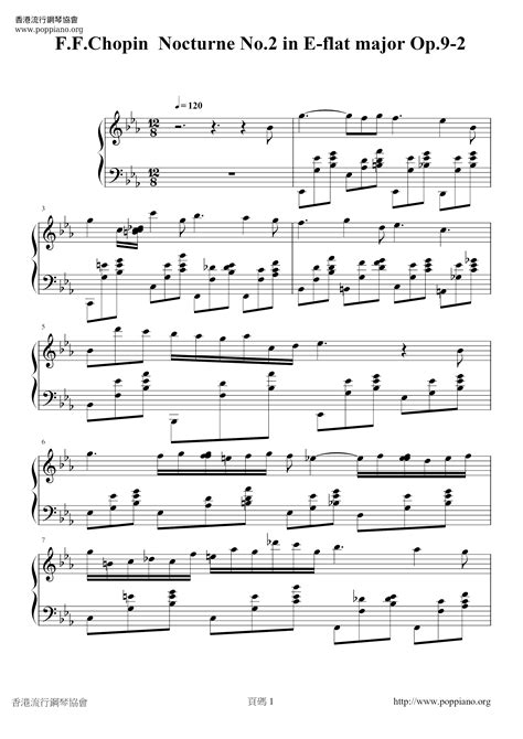 Chopin Nocturne Op 9 No 2 In E Flat Major Sheet Music Pdf Free Score