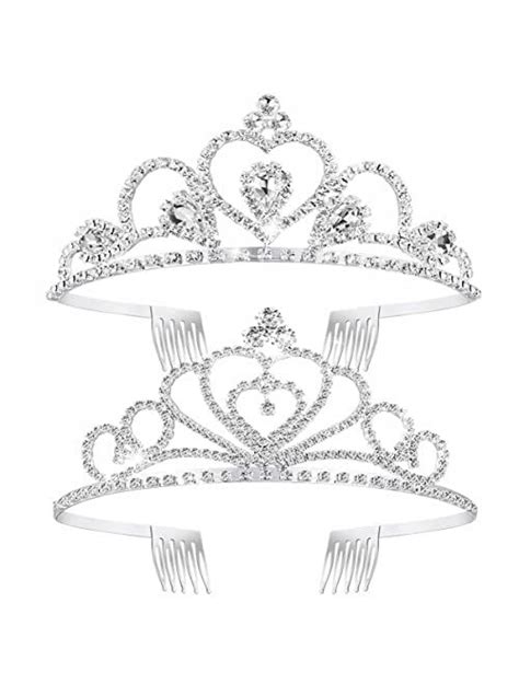 Buy Didder Silver Crystal Tiaras For Women Pcs Princess Crown With