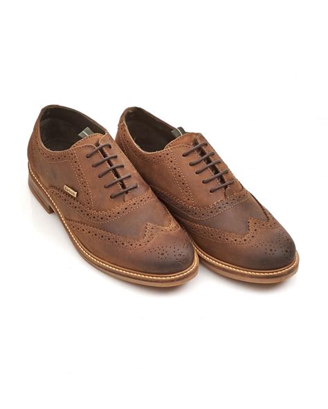 Barbour Lifestyle Mens Redcar Oxford Leather Brown Brogues